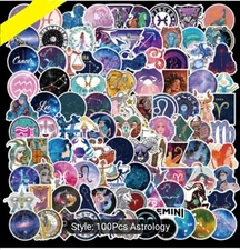 20 PCS Mini Zodiac Constellations Galaxy Astrology Astronomy Stickers BRAND NEW