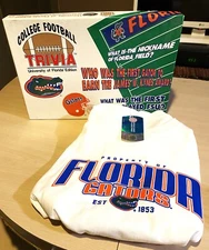 Florida Gators College Football Trivia Game Rare + New Tee Shirt XL with Tags