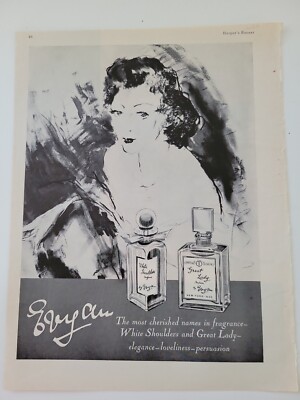1960 Evyan White Shoulders Great Lady perfume bottles ad