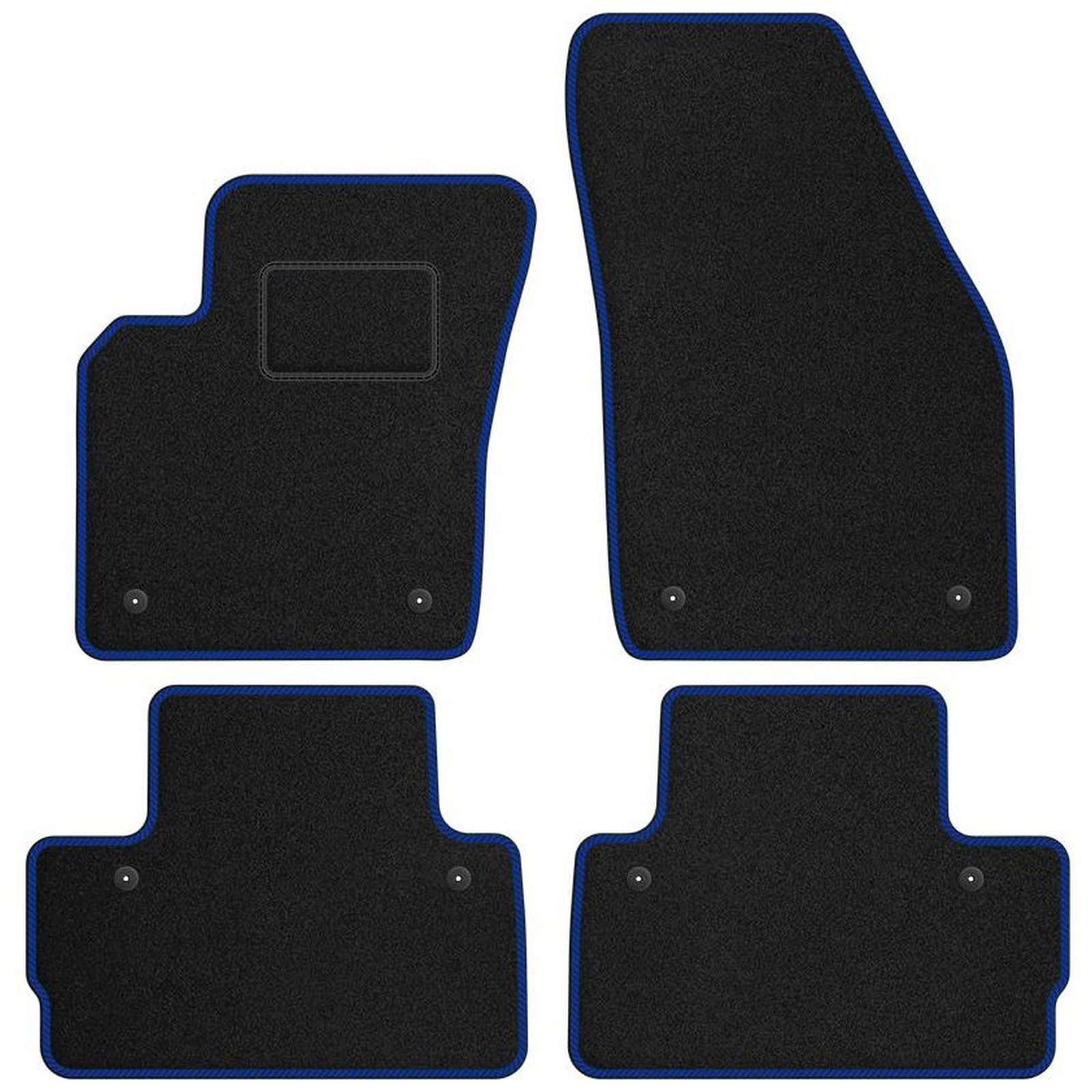 Tapis de sol en velours bleu pour Volvo C30 moquette premium douce série VO03-1