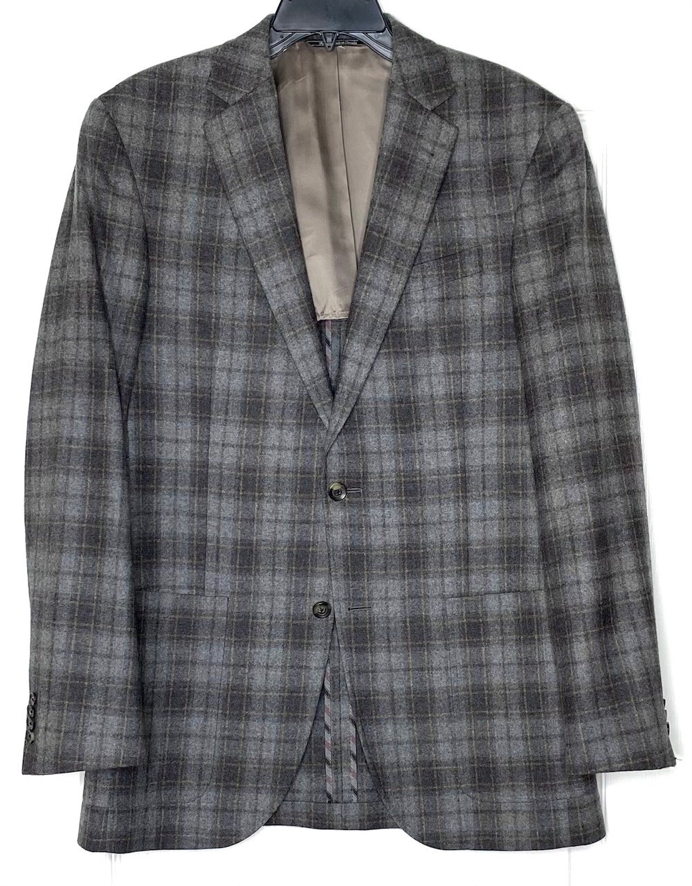 LORO PIANA Италия Super 120 s Capri SPJ Синий шерстяной блейзер в клетку костюмный пиджак 40 л 58190₽