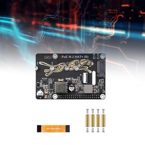 PCIe M.2 Adapter For RPi 5 Supports NVMe Protocol Ethernet Power Fast Speed - Afbeelding 3 van 8