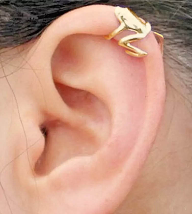 Gold frog sale ear cuff