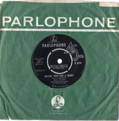 Cilla Black Anyone Who Had A Heart 7'' Single (1964) Parlophone R 5101