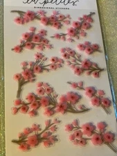 THE PAPER STUDIO LA PETITES 3D BEAUTIFUL PINK STEMS VINES CHERRY BLOSSOMS 10PCS