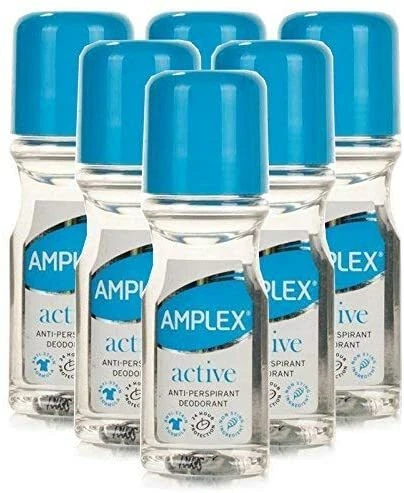 Premium Amplex Antiperspirant Roll On Active 6 Pack Amplex Active Fast Shipping
