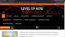 Level Up Your Life Motivational Affiliate Income Blog Website For Sale