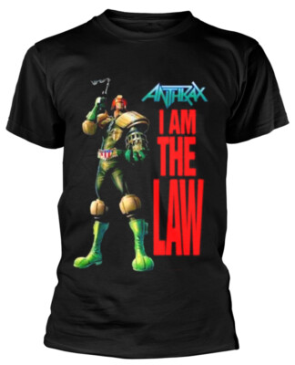 Anthrax I Am The Law T-Shirt OFFICIAL