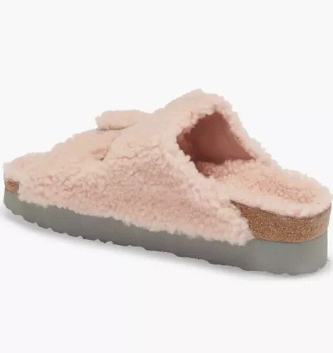 NEW Papillio Arizona Teddy Shearling Birkenstock Sandals 38 / 7 N - Picture 4 of 5