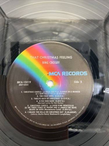 Bing Crosby – That Christmas Feeling (Vinyl, 1973) MCA MCA-15019 VG LP Record - Imagen 4 de 9