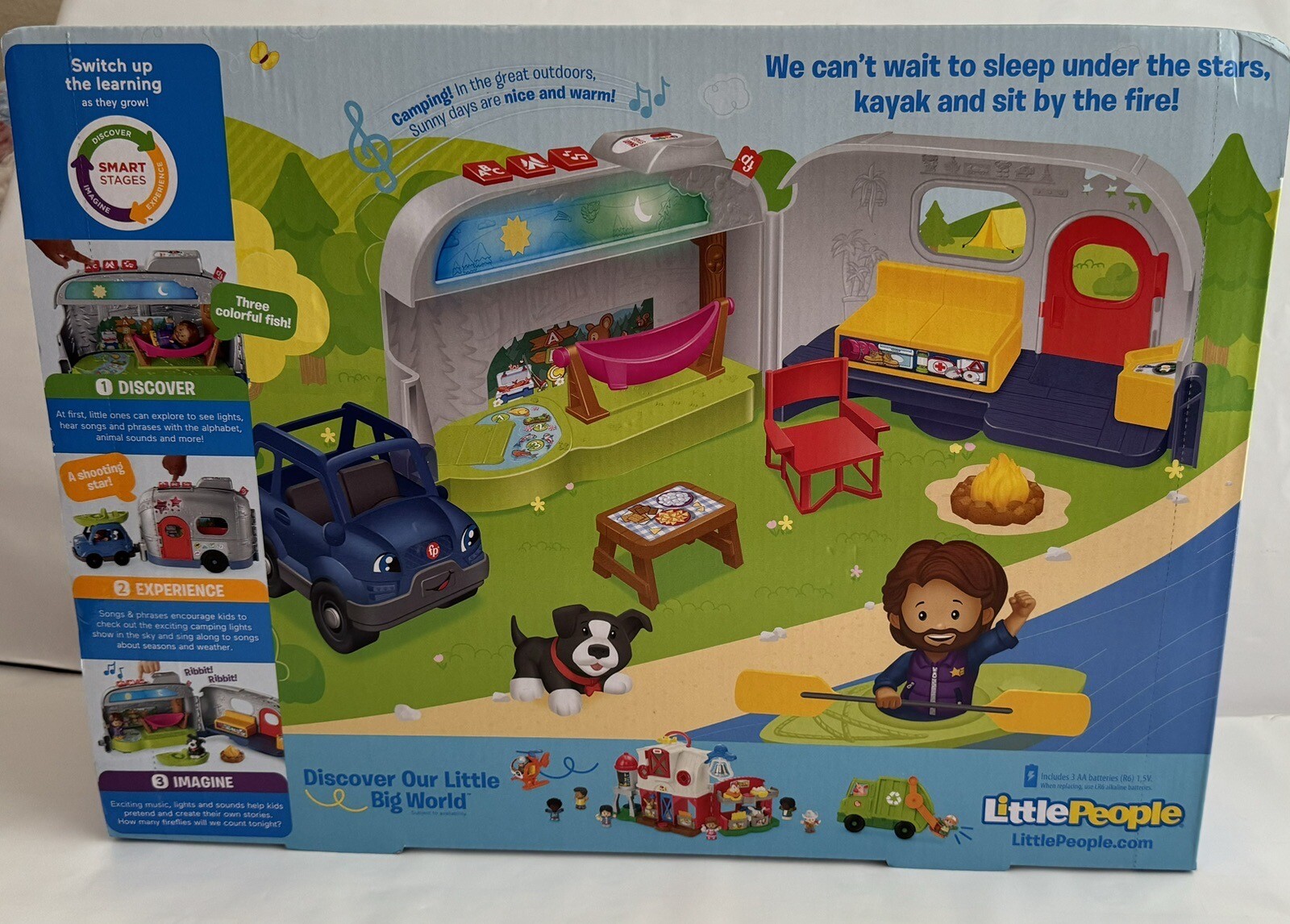 Fisher Price Little People Camper Van Camping Set Light-Up