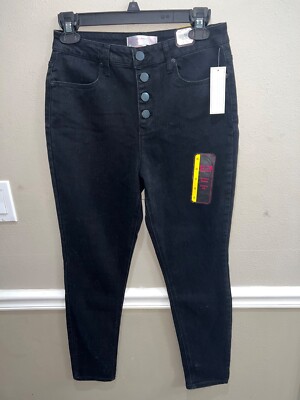 No Boundaries Midrise Super Soft Skinny Fit Stretch Jeans Pants Size 13  black