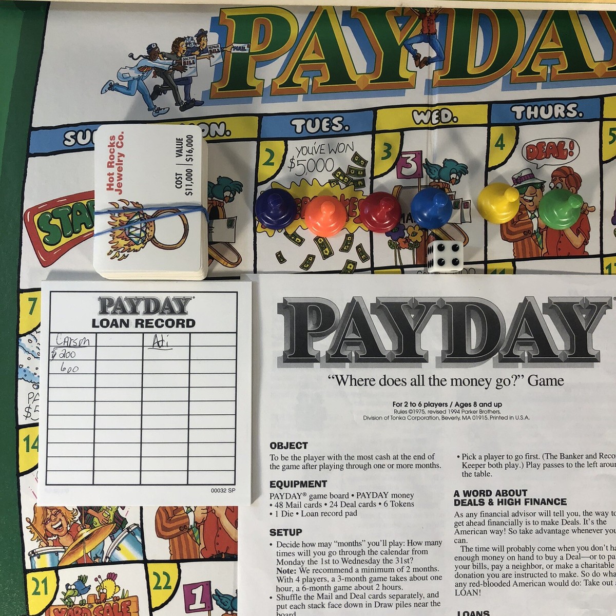 Vintage 1994 Payday Board Game Parker Brothers Complete Vintage 1994 Payday Board Game Parker Brothers Complete