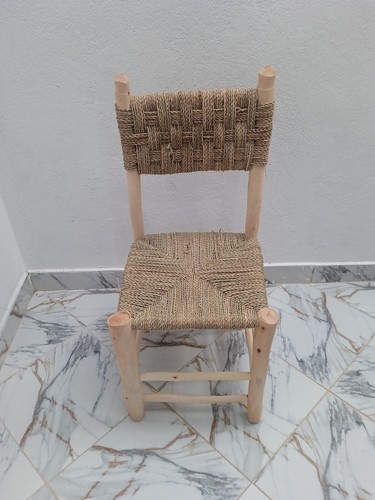 Timeless Elegance: Handcrafted Laurel Wood Moroccan Chair with Rope Weaving - 第 4/6 張圖片