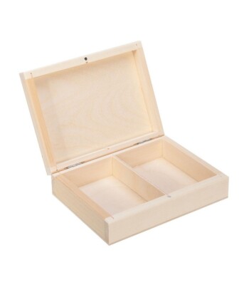 Kleine Holzkiste mit magnetischem Deckel zur Aufbewahrung kleiner 12 x 8 cm