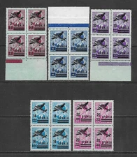German occupation of Serbia WWII air mail set 1942 MNH 2NC16-20 blocks of 4 v537