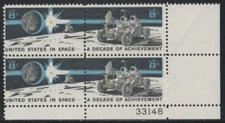 # 1434 - 1435 1971 8¢ Space Achievement MNH PB(4) 33148 LR