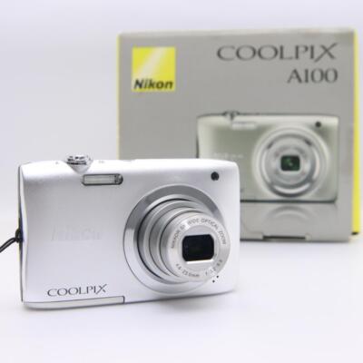 Nikon COOLPIX A100,20MP,5x,2.7,Silver,f/3.2 Excellent from JAPAN