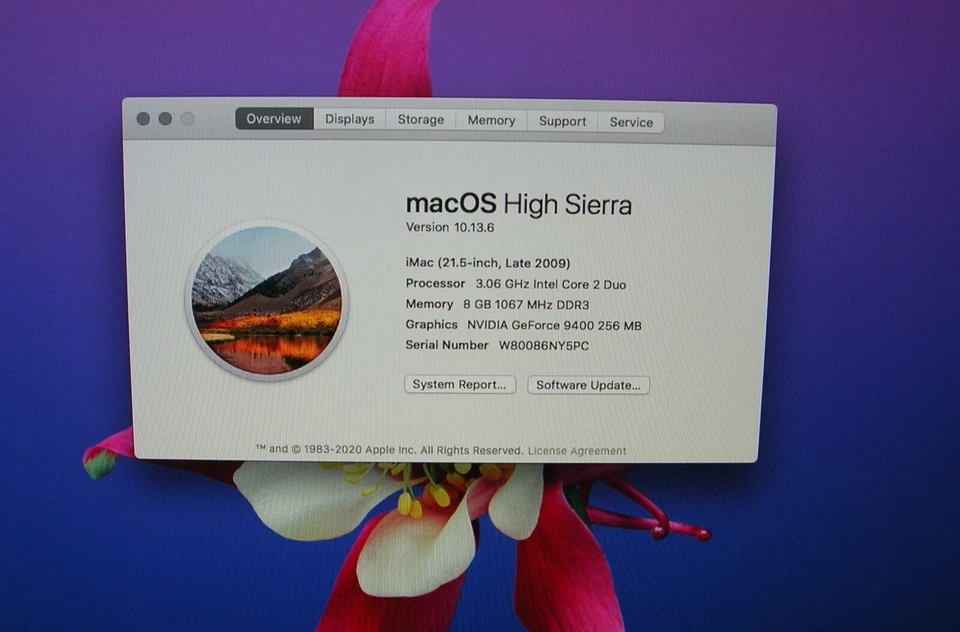 Apple iMac A1311 21.5in 3.06 C 2 Duo 500GB HDD 8GB RAM WiFi 2009 No screen glass - Image 2 of 4