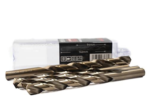 Ferrcan Punte per metallo HSS DIN338 M35 cobalto 7-13 mm (confezione da 5 (O2O)