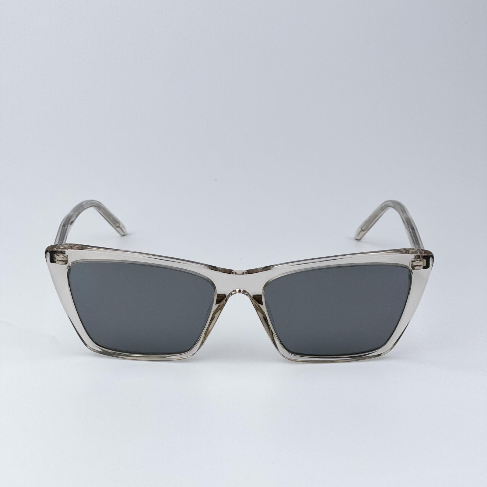 Occhiali da sole donna Saint Laurent beige argento occhio di gatto SL737 MICA SOTTILI 004 NUOVI