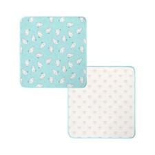 Gruffalo Baby Blanket Reversible Blue White Jersey My First Throw 70cm x 75cm