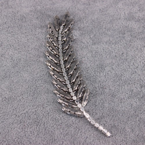 Rhinestone Leaves Gown Costume Decor Bling Beaded Applique Diamante Dress Motif - Picture 3 of 3