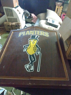 Dartboard Cabinet Planters Mr. Peanut wooden