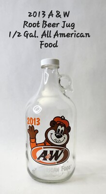 2013 A & W Root Beer ''Rooty Bear'' Half Gallon Jug All American Food