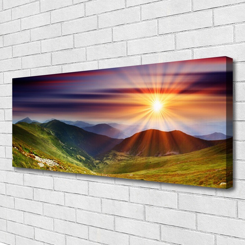 Toile image montagne nature 125x50 pour créer une ambiance chalet moderne