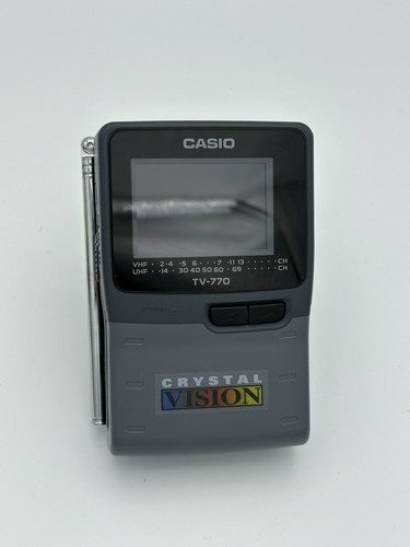 Vintage Casio Crystal Vision 2.3" LCD Portable Color TV W Box Paperwork TV-770 - 第 4/12 張圖片