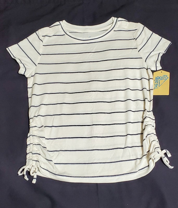 Thereabouts - Little girls Adaptive sz 14 striped shirt - BRAND NEW W/TAGS!
