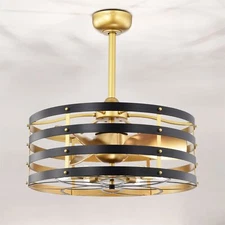 Ofra 24-inch 6 Lights 3 Blades Lighted Ceiling Fan with Remote