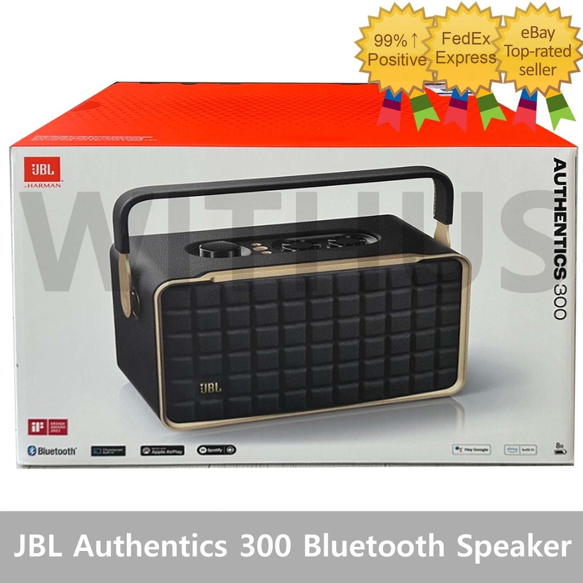 JBL Authentics 300 Portable Smart Home Speaker w/Built-In Wi