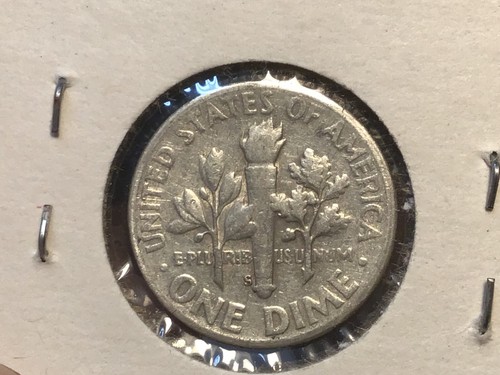 1950-S Silver Roosevelt Dime, 1 dime from those pictured - Picture 2 of 2