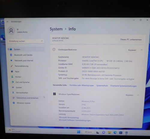 dell latitude e6510, 8 GB Ram, Intel i5, Full HD inkl Netzteil