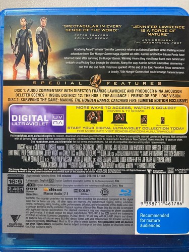 THE HUNGER GAMES - Catching Fire 2 x Blu-Ray Lenticular Cover 0423 - Picture 2 of 2