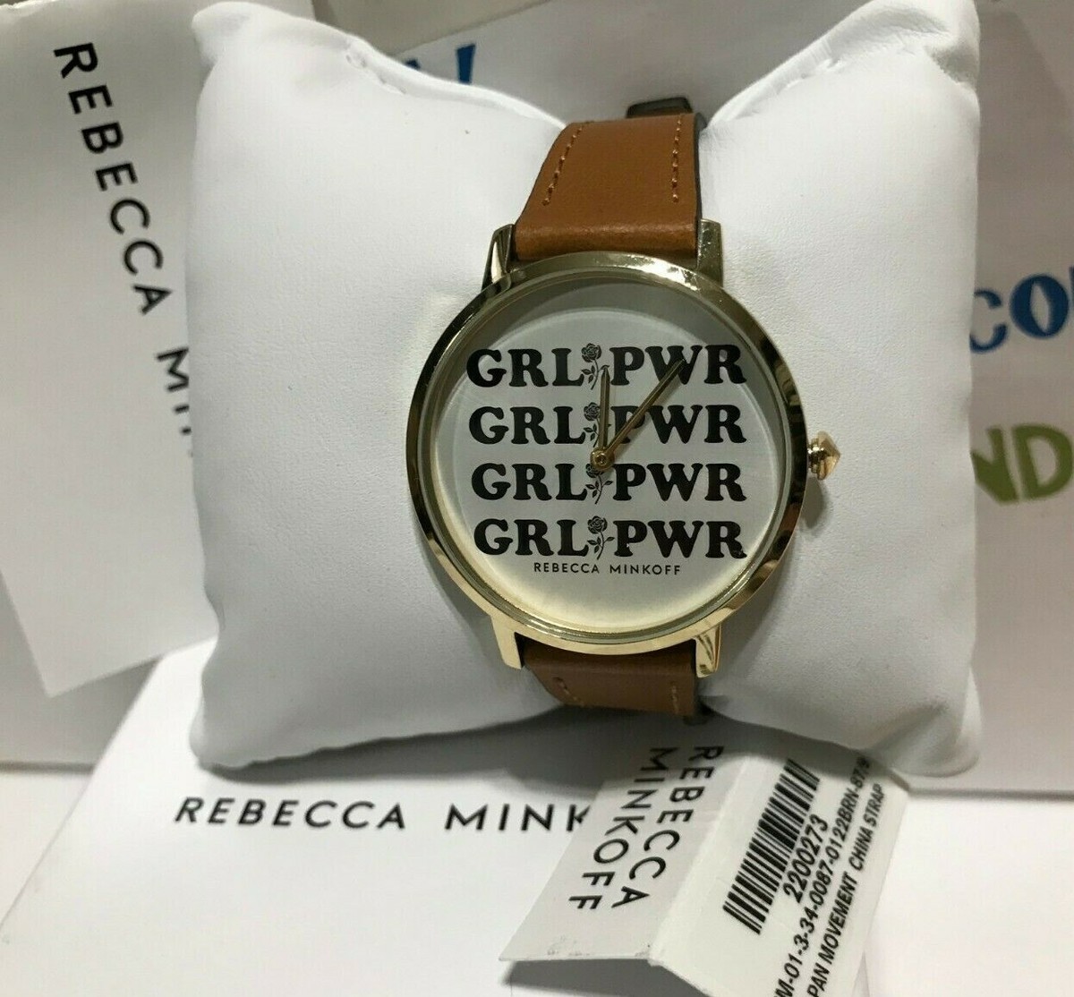 NWT Rebecca Minkoff girl power leather strap watch Rebecca Minkoff Womens Watch 35mm Heart Red Leather Kindness  main image 2
