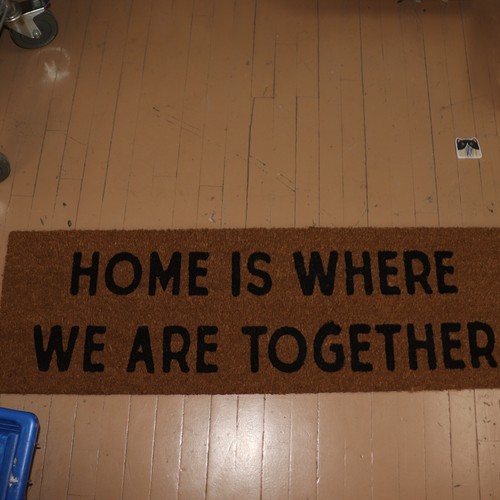 Home Is Where We Are Together Doormat Coconut Coir Brown XL 47"W x 15"H - Picture 3 of 4