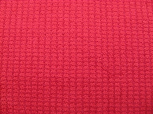 Nuevo Navidad Rojo Suave Tela Chenilla Artesanal Cortina Cojines - Imagen 3 de 4