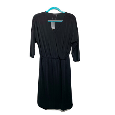 Esmara by Heidi Klum Surplice Front Wrap Dress NWT Size Large Black