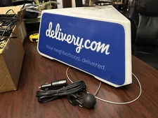 HTH Auto Advertiser - Blank Delivery Sign w/ 10ft Cigarette Lighter Plug Charger