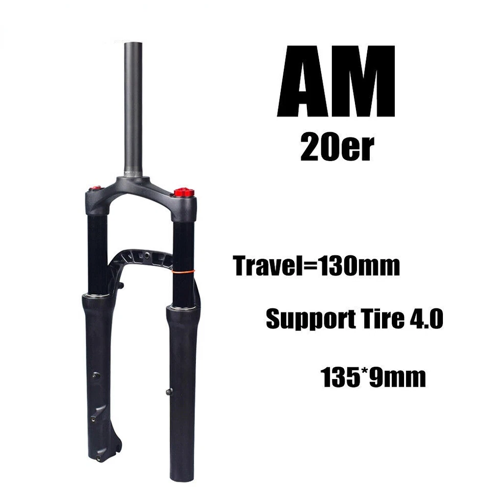 130mm Travel 20er*4.0" Snow Front Suspension Fat Fork MTB/Beach BMX Bike QR Fork - Image 2 of 4