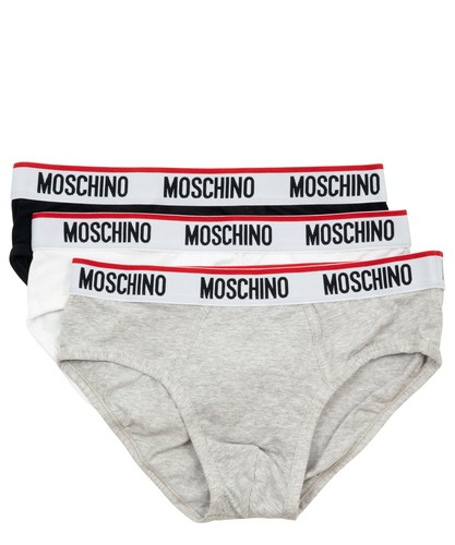Moschino Underwear Slip herren 321V1A139343005555 White - Black Grey - 第 1/3 張圖片