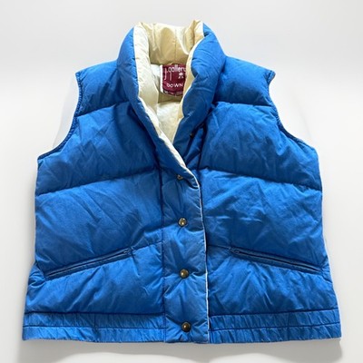 Vintage J Gallery Goose Down Vest Womens M Blue Retro 80s Puffer Ski Gorpcore