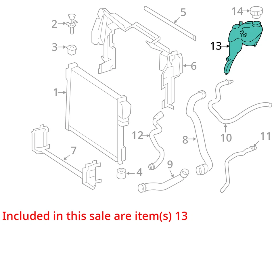 Mercedes-Benz Clase S 2013 botella de desbordamiento de refrigerante OEM 60 k millas - LKQ427550307 Foto 4 de 4