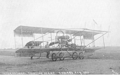 International Aviation Meet Biplane Chicago Illinois IL - Reprint