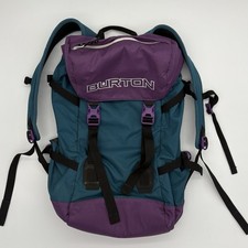Burton Snowboard Backpack Teal Purple Colorblock Top Load Carry Straps