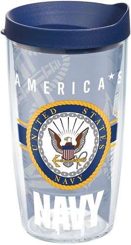 Navy Made in USA Double Walled Insulated Tumbler Travel Cup Keeps Drinks Cold...