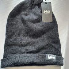 REI Co-op Unisex Lightweight Wool Blend Logo Beanie Size OS
